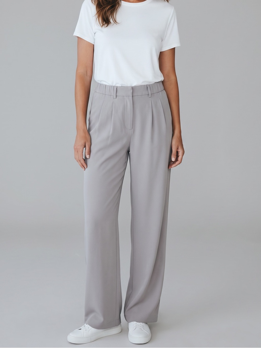 NWT Quince Wide Leg Pants in Light Gray 6